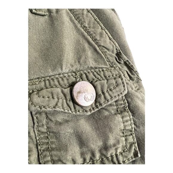 Harmony & Havoc Green Lyocell Shorts Cargo Skimmer Summer Juniors Womens - Picture 5 of 5